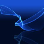 Abstract modern background of blue flowing lines