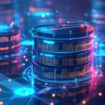 big data, cybier security and database abstract concept